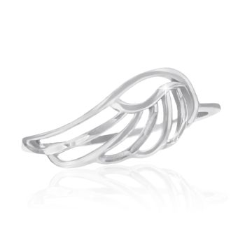 Prsten z bílého zlata Andělské křídlo