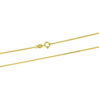 Zlatý náhrdelník String - hranatý profil