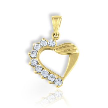 Originální zlaté Srdíčko - luxusní šperk se zirkony