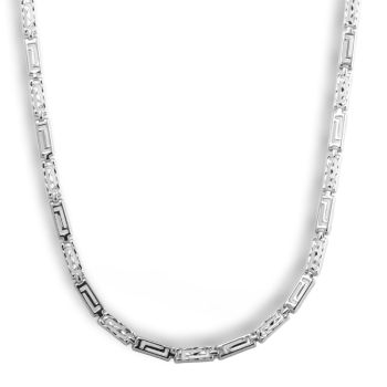 Zlatý bílý náhrdelník „Versace”- diamantový brus